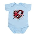 thumbnail image 1 of CafePress - Abstract Grunge Valentine Hearts Body Suit - Baby Light Bodysuit, Size Newborn - 24 Months, 1 of 4