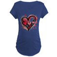 thumbnail image 1 of CafePress - Abstract Grunge Valentine Hearts Maternity T Shirt - Maternity Dark T-Shirt, 1 of 3