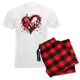 thumbnail image 1 of CafePress - Abstract Grunge Valentine Hearts Pajamas - Men's Light Loose Fit Cotton Pajama Set, 1 of 7