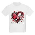 thumbnail image 1 of CafePress - Abstract Grunge Valentine Hearts T Shirt - Light T-Shirt Kids XS-XL, 1 of 4