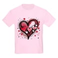 thumbnail image 1 of CafePress - Abstract Grunge Valentine Hearts T Shirt - Light T-Shirt Kids XS-XL, 1 of 4