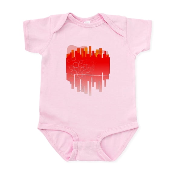 CafePress - Abstract Guitar City Body Suit - Baby Light Bodysuit, Size Newborn - 24 Months