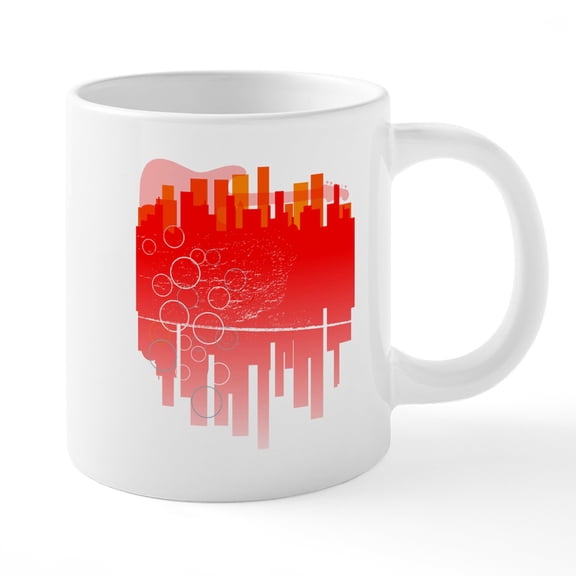 CafePress - Abstract Guitar City Mugs - 20 Oz White Ceramic Mega Mug