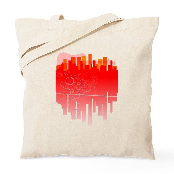 CafePress - Abstract Guitar City - Unisex Canvas Tote Bag, Beige, 1-Piece