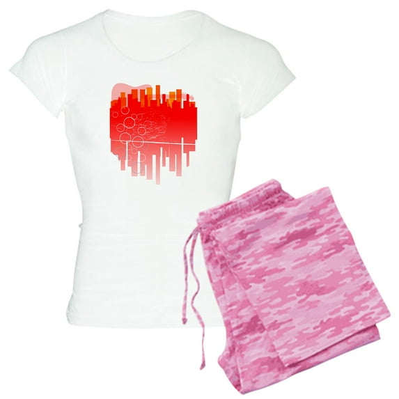 CafePress - Abstract Guitar City Pajamas - Women's Light Pajamas