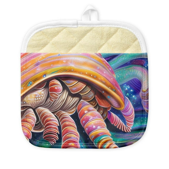 CafePress - Abstract Lobster Crawfish Crab - Pot Holder with Printed Design, 9"x9"