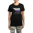 thumbnail image 1 of CafePress - Abstract Paint Splatter Demisexual Pride Flag Pajamas - Women's Short Sleeve Print T-Shirt and Pants Dark Cotton Pajama Set, 1 of 7