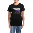 thumbnail image 1 of CafePress - Abstract Paint Splatter Demisexual Pride Flag Pajamas - Women's Short Sleeve Print T-Shirt and Pants Dark Cotton Pajama Set, 1 of 7
