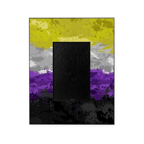 CafePress - Abstract Paint Splatter Non Binary Pride Flag - Decorative 8x10 Picture Frame
