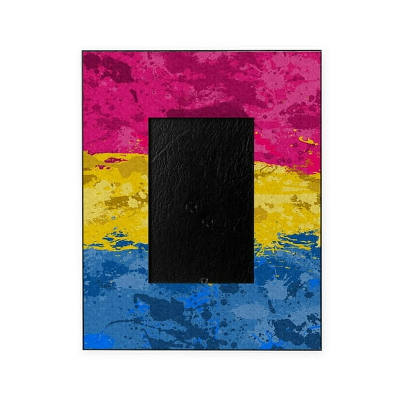 CafePress - Abstract Paint Splatter Pansexual Pride Flag - Decorative 8x10 Picture Frame