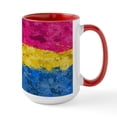 thumbnail image 1 of CafePress - Abstract Paint Splatter Pansexual Pride Flag Mugs - 15 oz Ceramic Large White Novelty Mug, 1 of 4