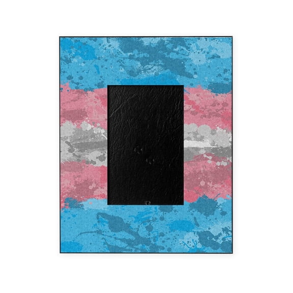 CafePress - Abstract Paint Splatter Transgender Pride Flag - Decorative 8x10 Picture Frame