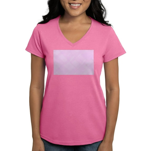 CafePress - Abstract Pink Background T Shirt - Women's V-Neck Dark T-Shirt