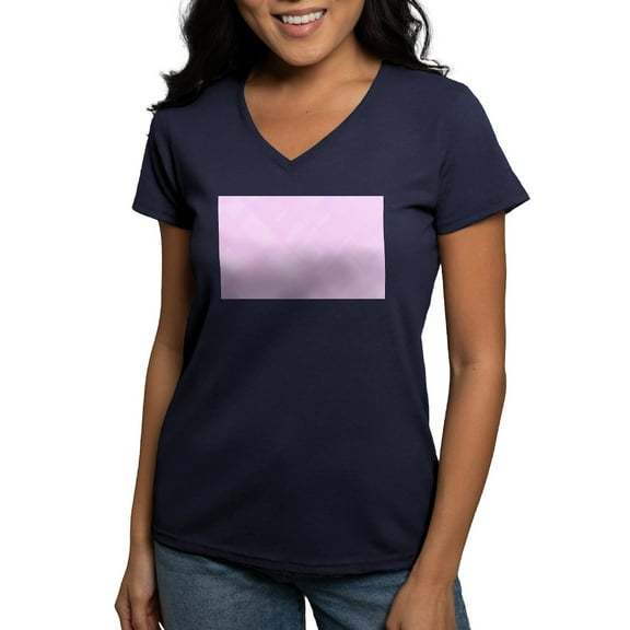 CafePress - Abstract Pink Background T Shirt - Women's V-Neck Dark T-Shirt