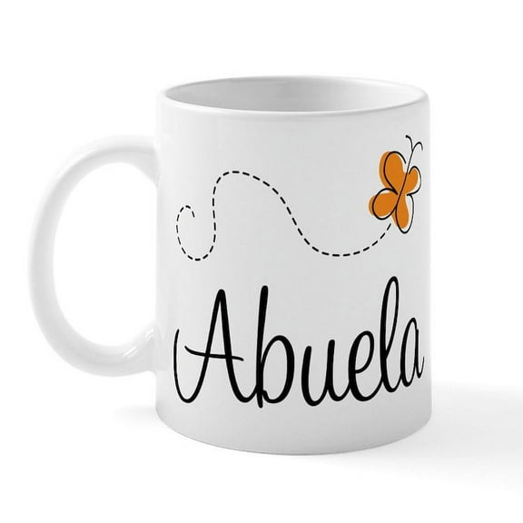 CafePress - Abuela Butterfly Mug - 11 oz Ceramic Mug - Novelty Coffee Tea Cup