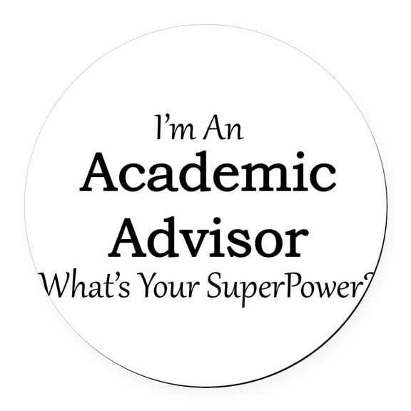 CafePress - Academic Advisor - Round Car Magnet