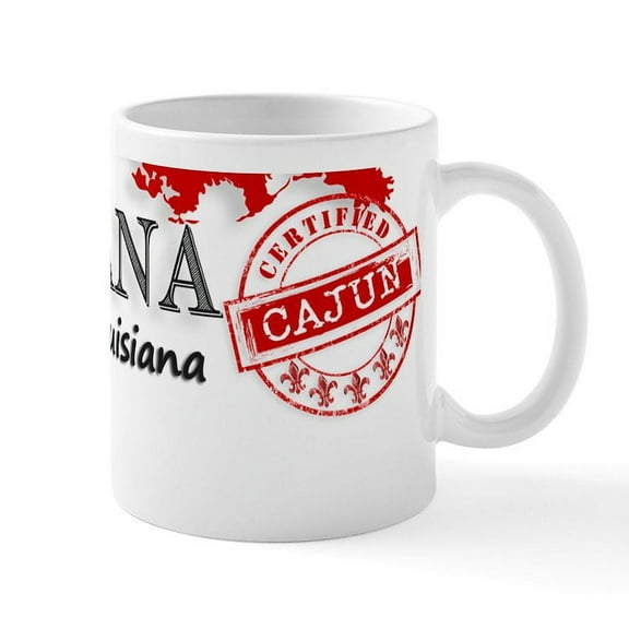 CafePress - Acadiana French Louisiana Cajun Mugs - 11 oz Ceramic Mug - Novelty Coffee Tea Cup