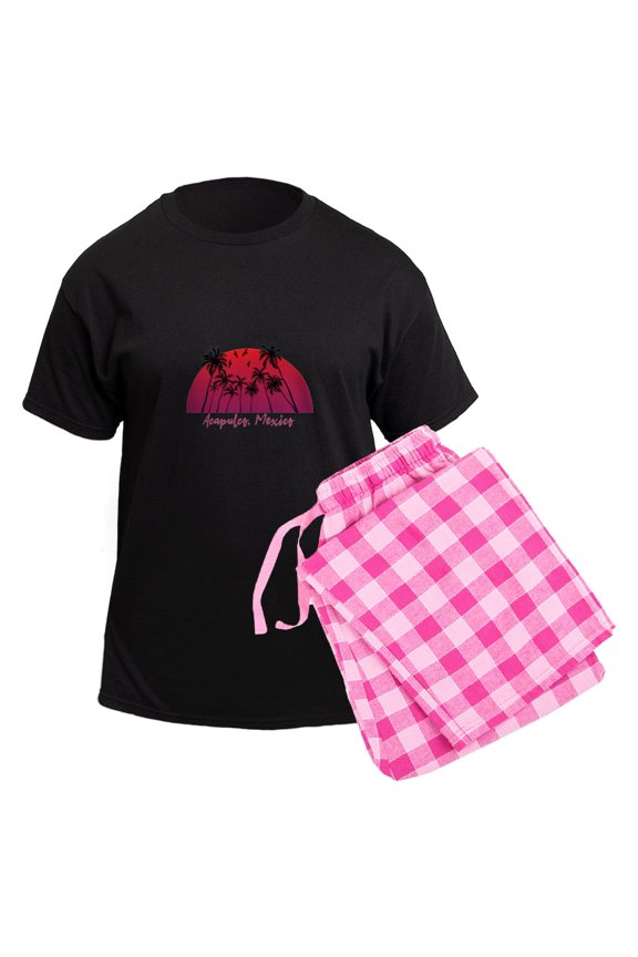 - Acapulco Mexico Pajamas - Men's Dark Loose Fit Cotton Pajama Set