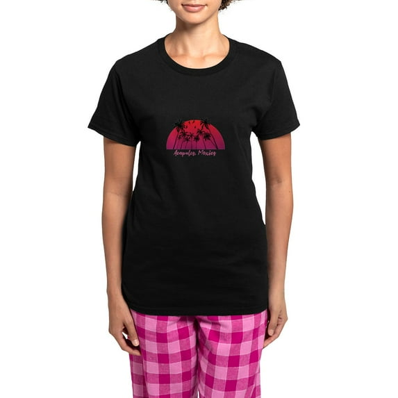 CafePress - Acapulco Mexico Pajamas - Women's Short Sleeve Print T-Shirt and Pants Dark Cotton Pajama Set