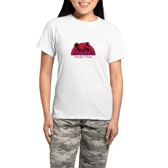 CafePress - Acapulco Mexico Pajamas - Women's Short Sleeve Print T-Shirt and Pants Light Cotton Pajama Set