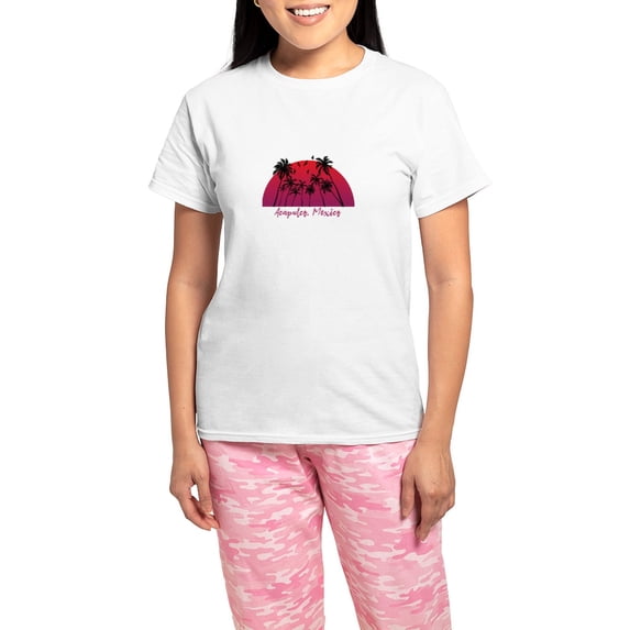 CafePress - Acapulco Mexico Pajamas - Women's Short Sleeve Print T-Shirt and Pants Light Cotton Pajama Set