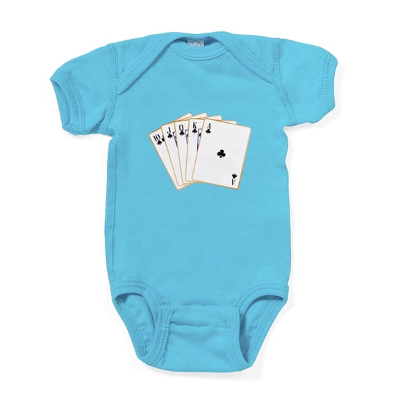 CafePress - Ace Clubs Flush Body Suit - Cute Infant Bodysuit Baby Romper - Size Newborn - 24 Months
