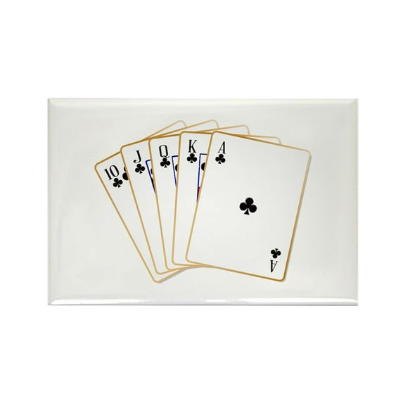 CafePress - Ace Clubs Flush Magnets - Rectangle Magnet, 2"x3" Refrigerator Magnet