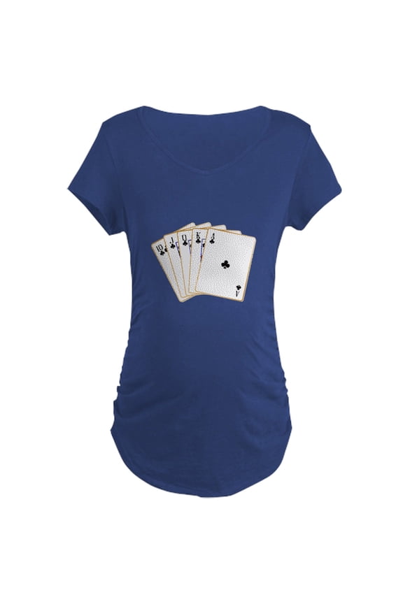 - Ace Clubs Flush Maternity T Shirt - Maternity Dark T-Shirt