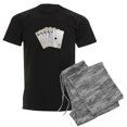 thumbnail image 1 of CafePress - Ace Clubs Flush Pajamas - Men's Dark Loose Fit Cotton Pajama Set, 1 of 7