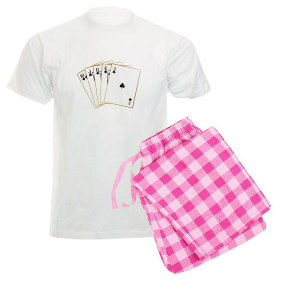 CafePress - Ace Clubs Flush Pajamas - Men's Light Loose Fit Cotton Pajama Set