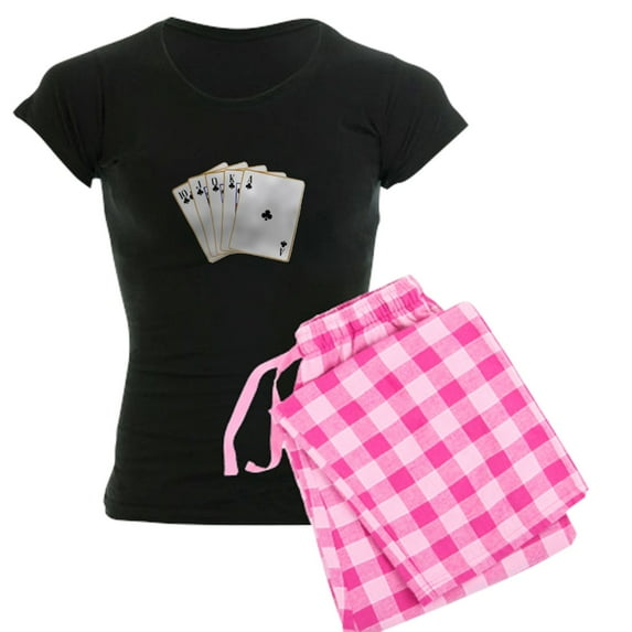 CafePress - Ace Clubs Flush Pajamas - Women's Dark Pajamas