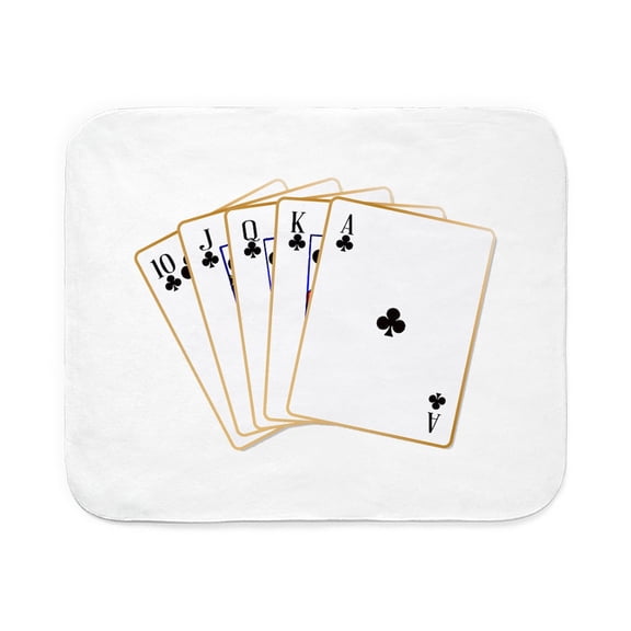 CafePress - Ace Clubs Flush - Sherpa Fleece Throw Blanket 60" x 50"