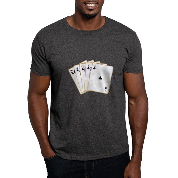 CafePress - Ace Clubs Flush T Shirt - Men's Classic Graphic Cotton T-Shirt