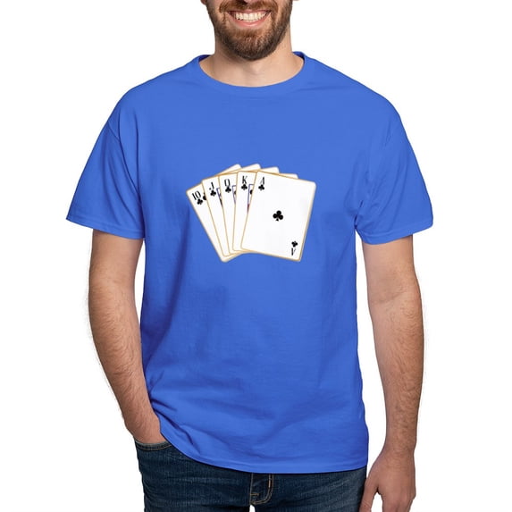 CafePress - Ace Clubs Flush T Shirt - Men's Classic Graphic Cotton T-Shirt
