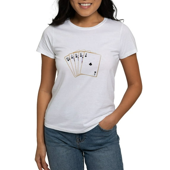 CafePress - Ace Clubs Flush T Shirt - Women's Classic T-Shirt