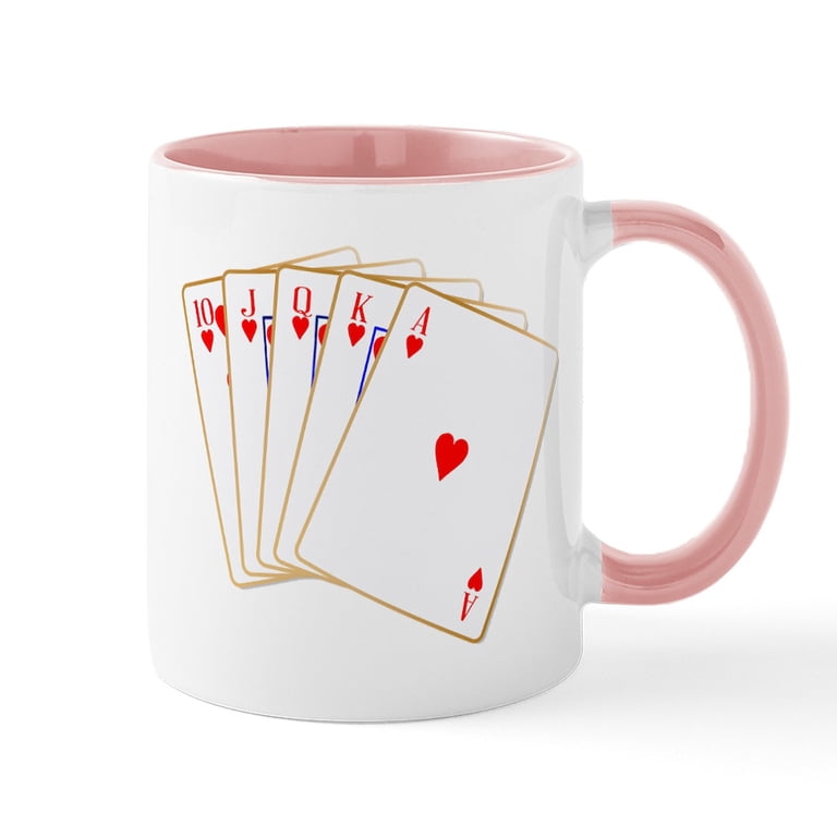 CafePress - Ace Hearts Flush - 11 oz Ceramic Mug - Novelty Coffee Tea Cup -  Walmart.com
