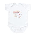 thumbnail image 1 of CafePress - Ace Hearts Flush Body Suit - Baby Light Bodysuit, Size Newborn - 24 Months, 1 of 4