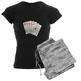 thumbnail image 1 of CafePress - Ace Hearts Flush Pajamas - Women's Dark Pajamas, 1 of 4