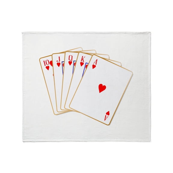 CafePress - Ace Hearts Flush - Soft Fleece Throw Blanket, 50"x60" Stadium Blanket