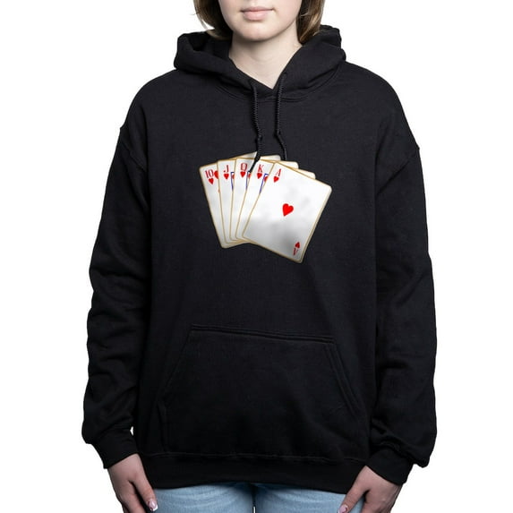 CafePress - Ace Hearts Flush Sweatshirt - Pullover Hoodie, Classic & Comfortable Hooded Sweatshirt