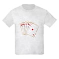 thumbnail image 1 of CafePress - Ace Hearts Flush T Shirt - Light T-Shirt Kids XS-XL, 1 of 4