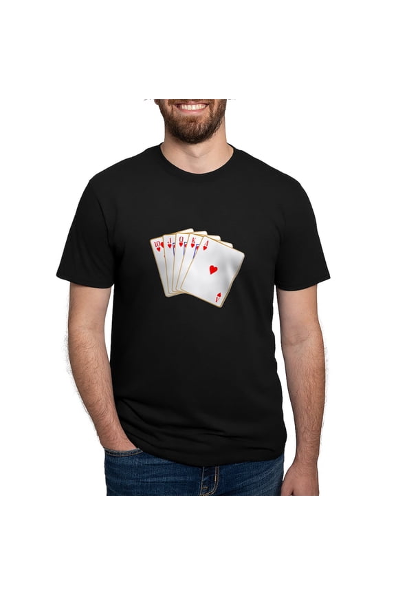 - Ace Hearts Flush T Shirt - Mens Tri-blend T-Shirt