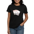 thumbnail image 1 of CafePress - Ace Hearts Flush T Shirt - Women's Traditional Fit Dark T-Shirt, 1 of 4