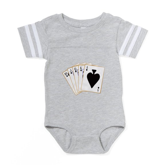 CafePress - Ace Spades Flush - Cute Infant Baby Football Bodysuit