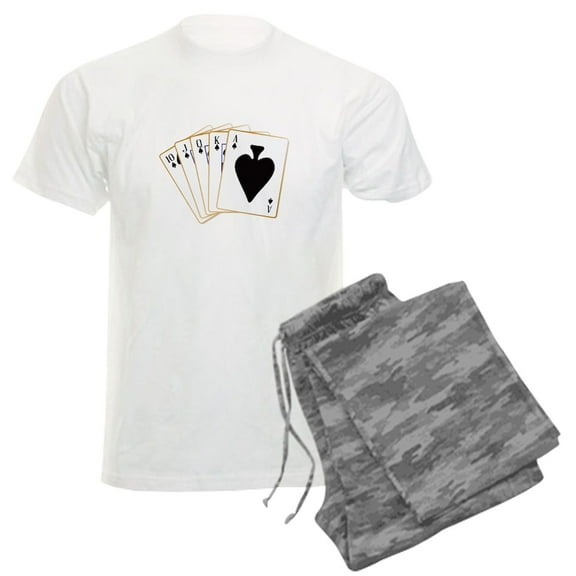 CafePress - Ace Spades Flush Pajamas - Men's Light Loose Fit Cotton Pajama Set