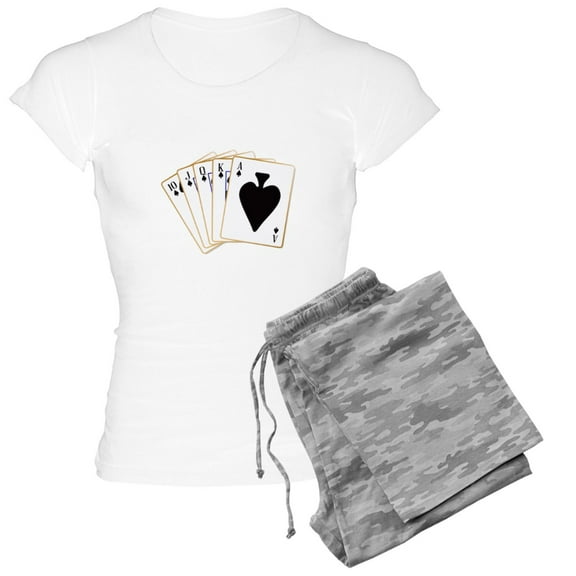 CafePress - Ace Spades Flush Pajamas - Women's Light Pajamas