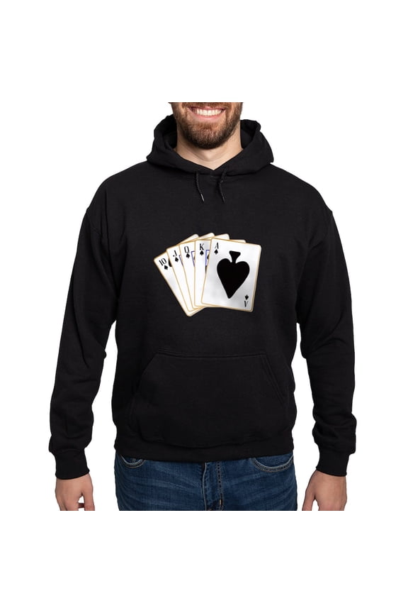 - Ace Spades Flush Sweatshirt - Pullover Hoodie, Classic, Comfortable Hooded Sweatshirt