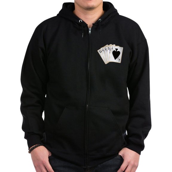 CafePress - Ace Spades Flush Sweatshirt - Zip Hoodie, Classic Hooded Sweatshirt with Metal Zipper