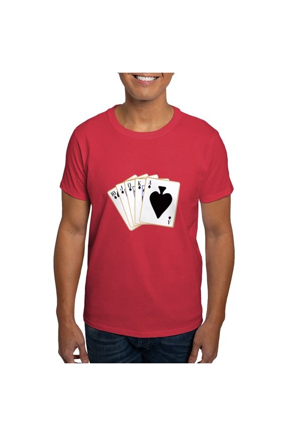 - Ace Spades Flush T Shirt - Men's Classic Graphic Cotton T-Shirt