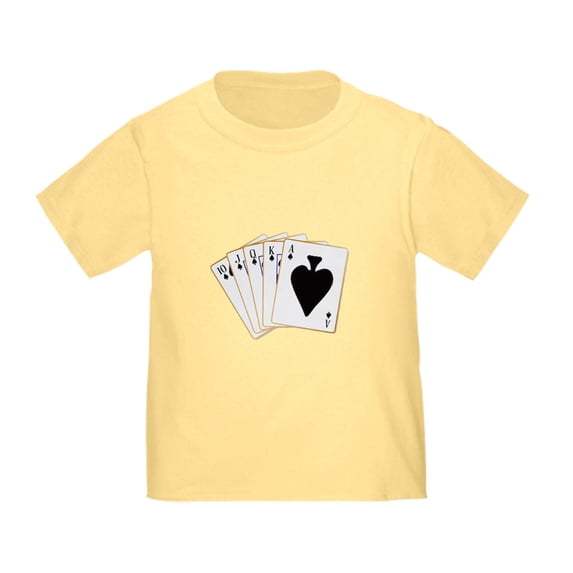 CafePress - Ace Spades Flush T Shirt - Cute Toddler T-Shirt, 100% Cotton